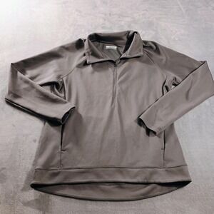 Columbia Pullover Mens Medium Gray 1/4 Zip Mock Neck Long Sleeve Hiking Top